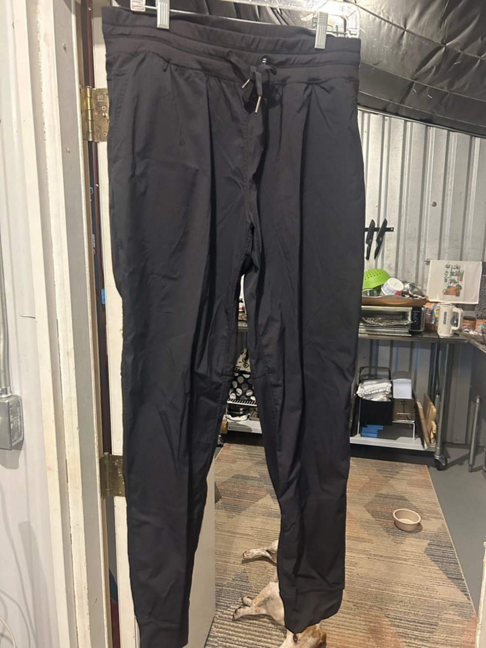 ZYIA Black Womens Slim Drawstring Joggers